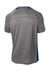 Sport-Tek ST361 Mens Contender Heather Moisture Wicking Short Sleeve Crewneck T-Shirt Heather Vintage Grey/True Royal Blue Flat Back