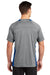 Sport-Tek ST361 Mens Contender Heather Moisture Wicking Short Sleeve Crewneck T-Shirt Heather Vintage Grey/True Royal Blue Model Back