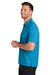 Port Authority K240 Mens Wearever Moisture Wicking Pique Short Sleeve Polo Shirt Parcel Blue Model Side