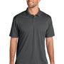 Port Authority Mens Wearever Moisture Wicking Pique Short Sleeve Polo Shirt - Storm Grey