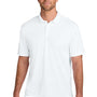 Port Authority Mens Wearever Moisture Wicking Pique Short Sleeve Polo Shirt - White