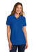 Gildan 64800L Womens Softstyle Pique Short Sleeve Polo Shirt Royal Blue Model Front