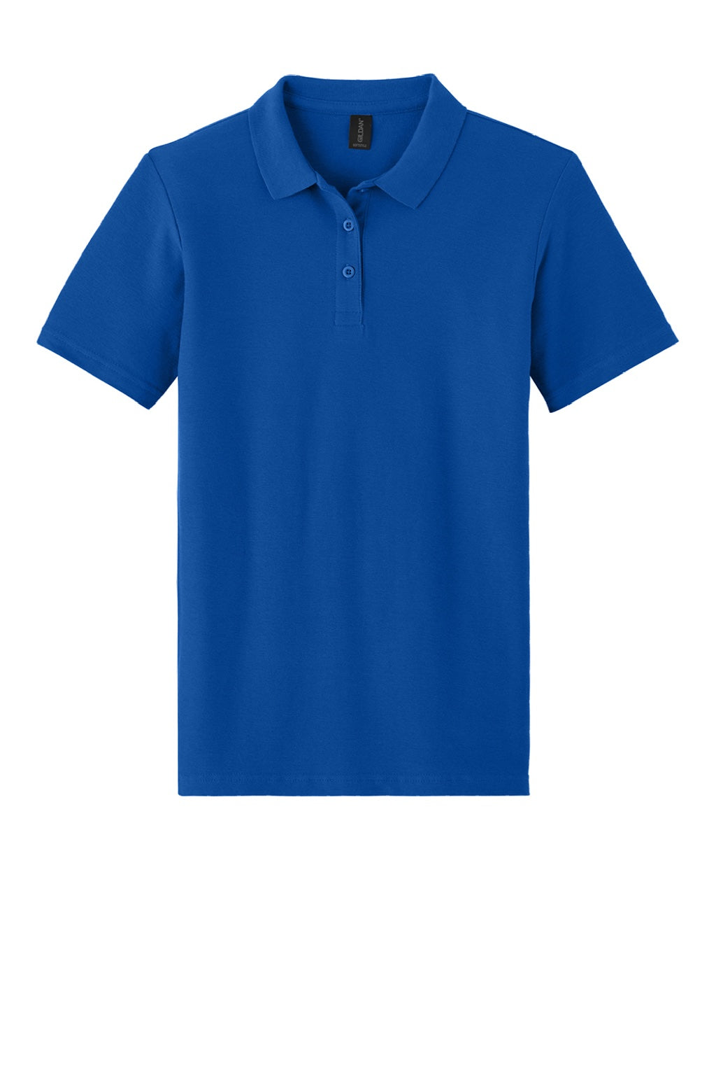 Gildan 64800L Womens Softstyle Pique Short Sleeve Polo Shirt Royal Blue Flat Front