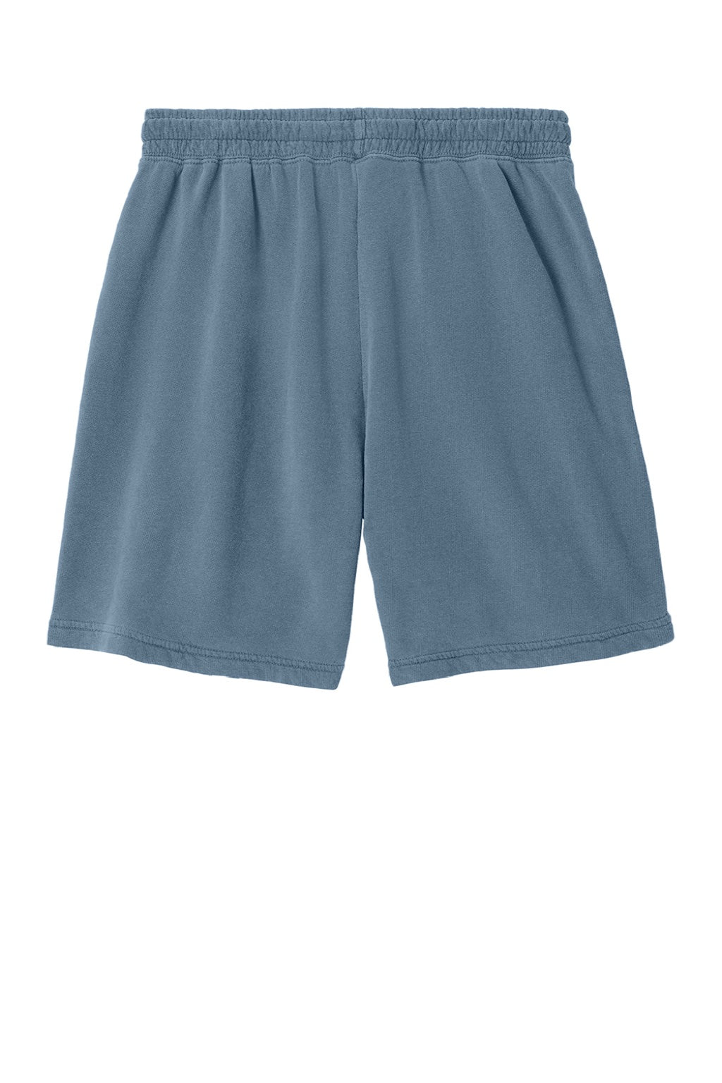 Comfort Colors 1468 Mens Garment Dyed Fleece Shorts w/ Pockets Blue Jean Flat Back