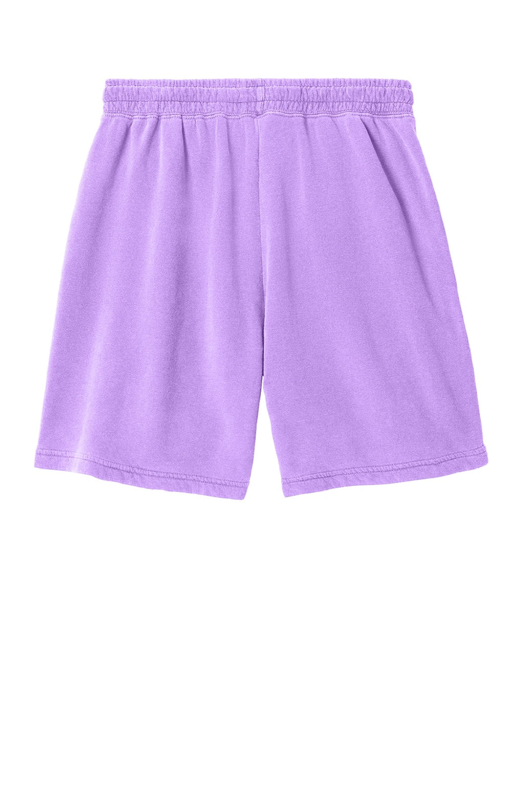Comfort Colors 1468 Mens Garment Dyed Fleece Shorts w/ Pockets Neon Violet Purple Flat Back