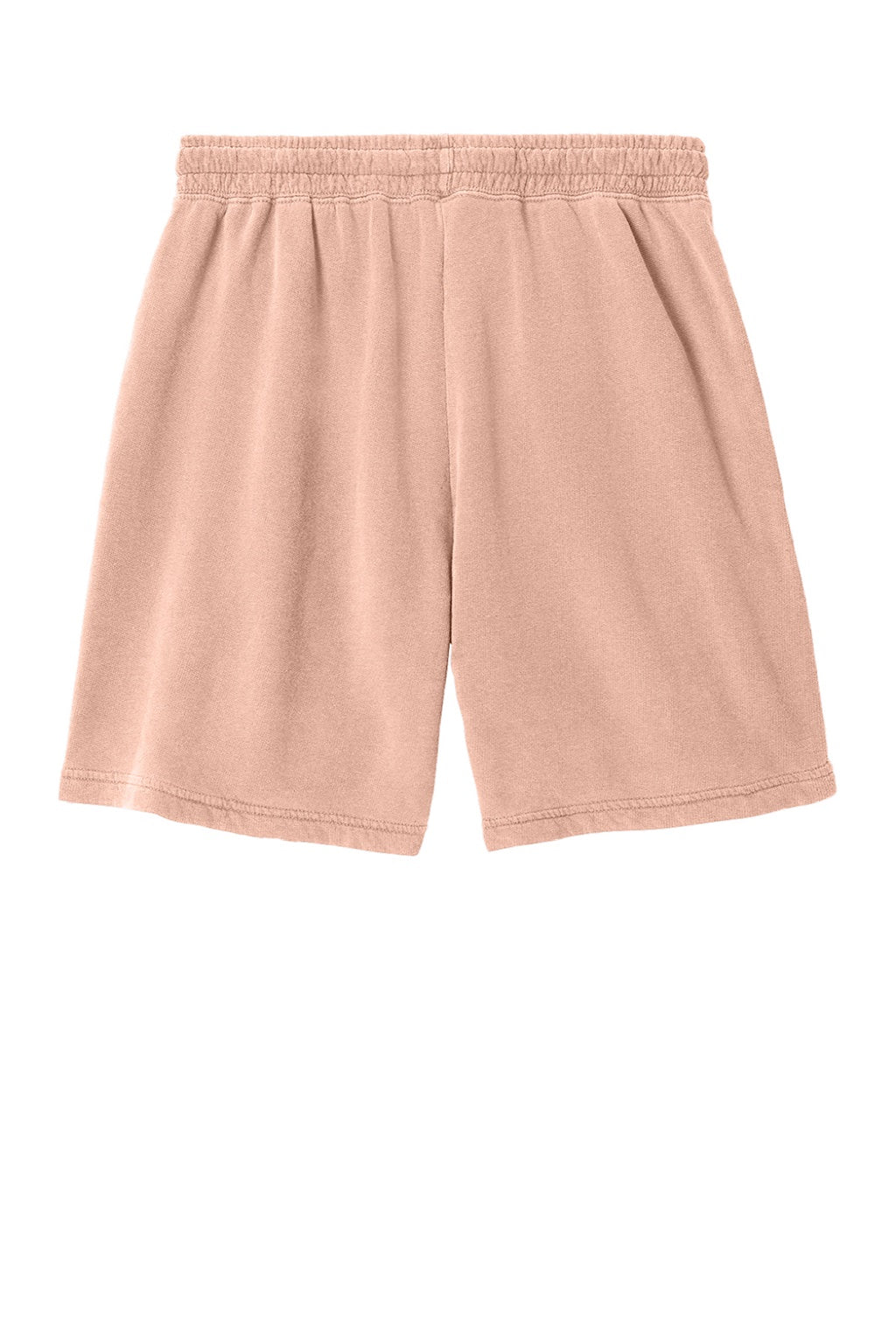 Comfort Colors 1468 Mens Garment Dyed Fleece Shorts w/ Pockets Peachy Flat Back
