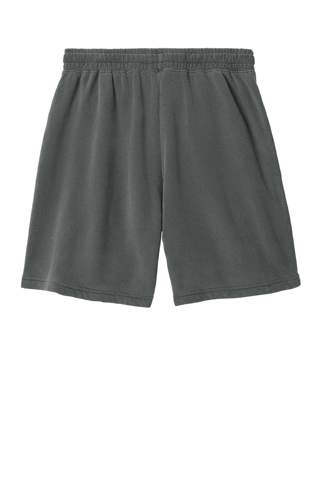 Comfort Colors 1468 Mens Garment Dyed Fleece Shorts w/ Pockets Pepper Flat Back