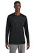 Nike NKHQ4550 Mens Team rLegend Long Sleeve Crewneck T-Shirt Black Model Front