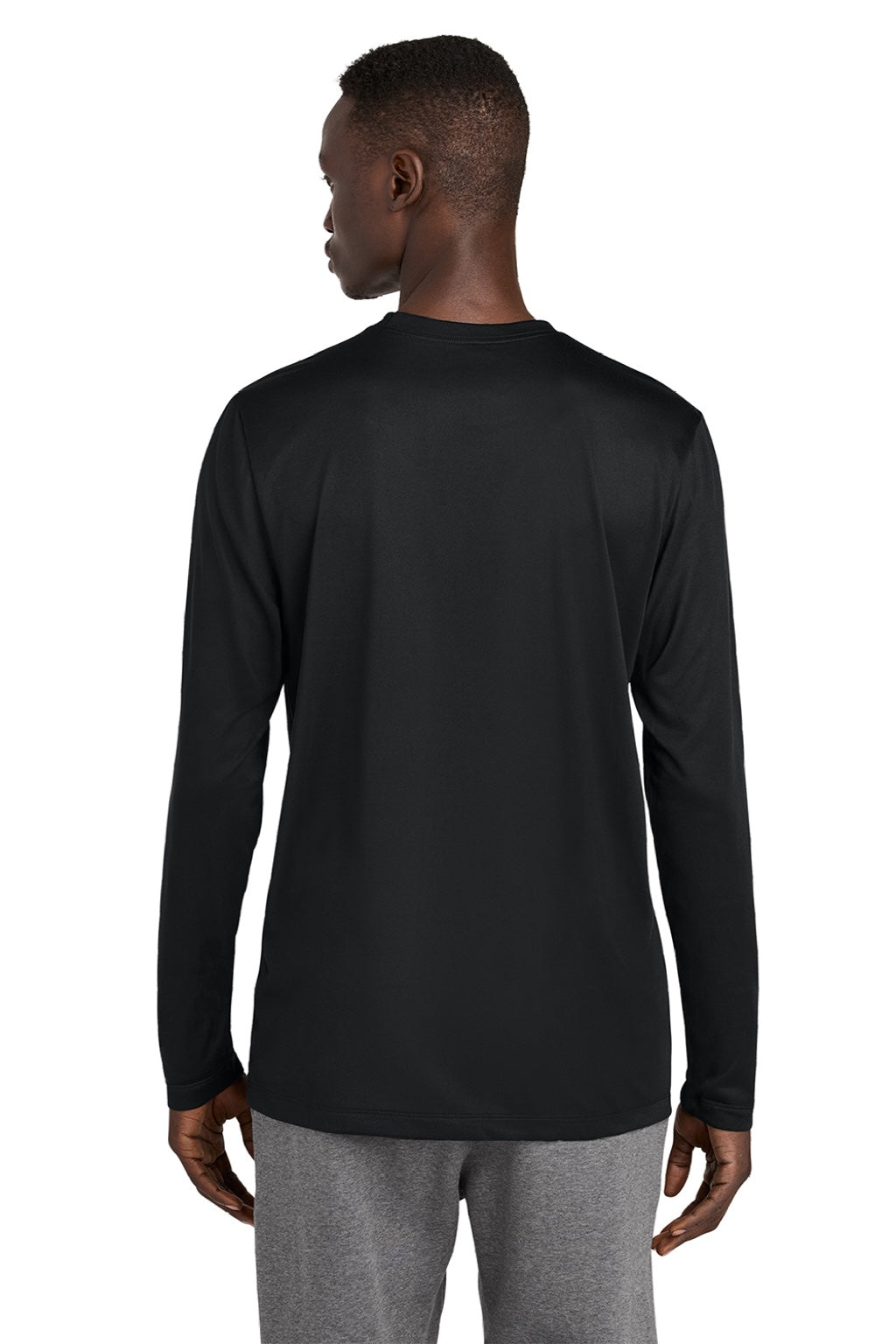 Nike NKHQ4550 Mens Team rLegend Long Sleeve Crewneck T-Shirt Black Model Back