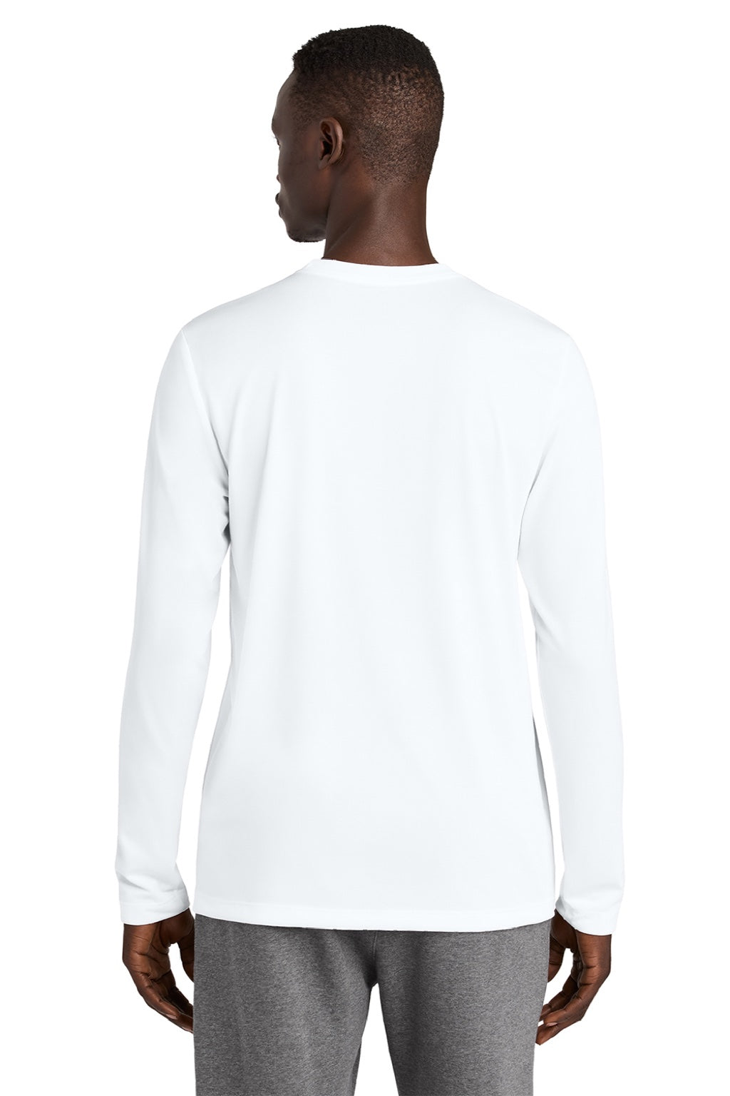 Nike NKHQ4550 Mens Team rLegend Long Sleeve Crewneck T-Shirt White Model Back