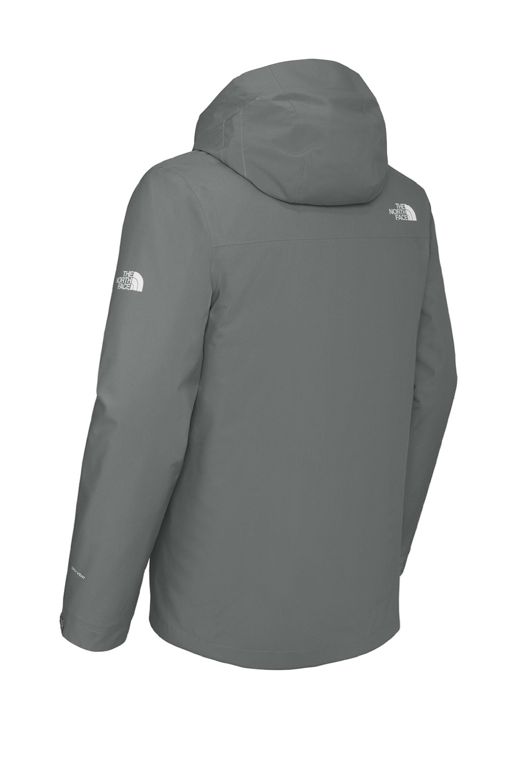 The North Face NF0A8FQH Mens Castle Valley Triclimate Full Zip 3 in 1 Jacket Smoked Pearl Grey Flat Back