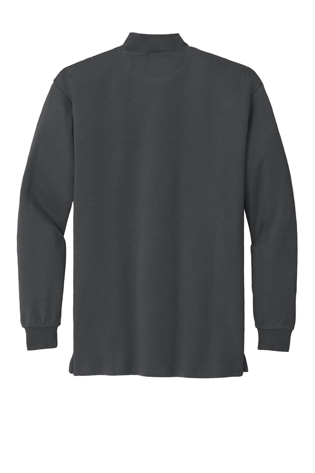 Port Authority K321 Mens Long Sleeve Mock Neck T-Shirt Steel Grey Flat Back