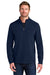 Ogio OG861 Mens Transcend 1/4 Zip Sweatshirt River Navy Blue Model Front