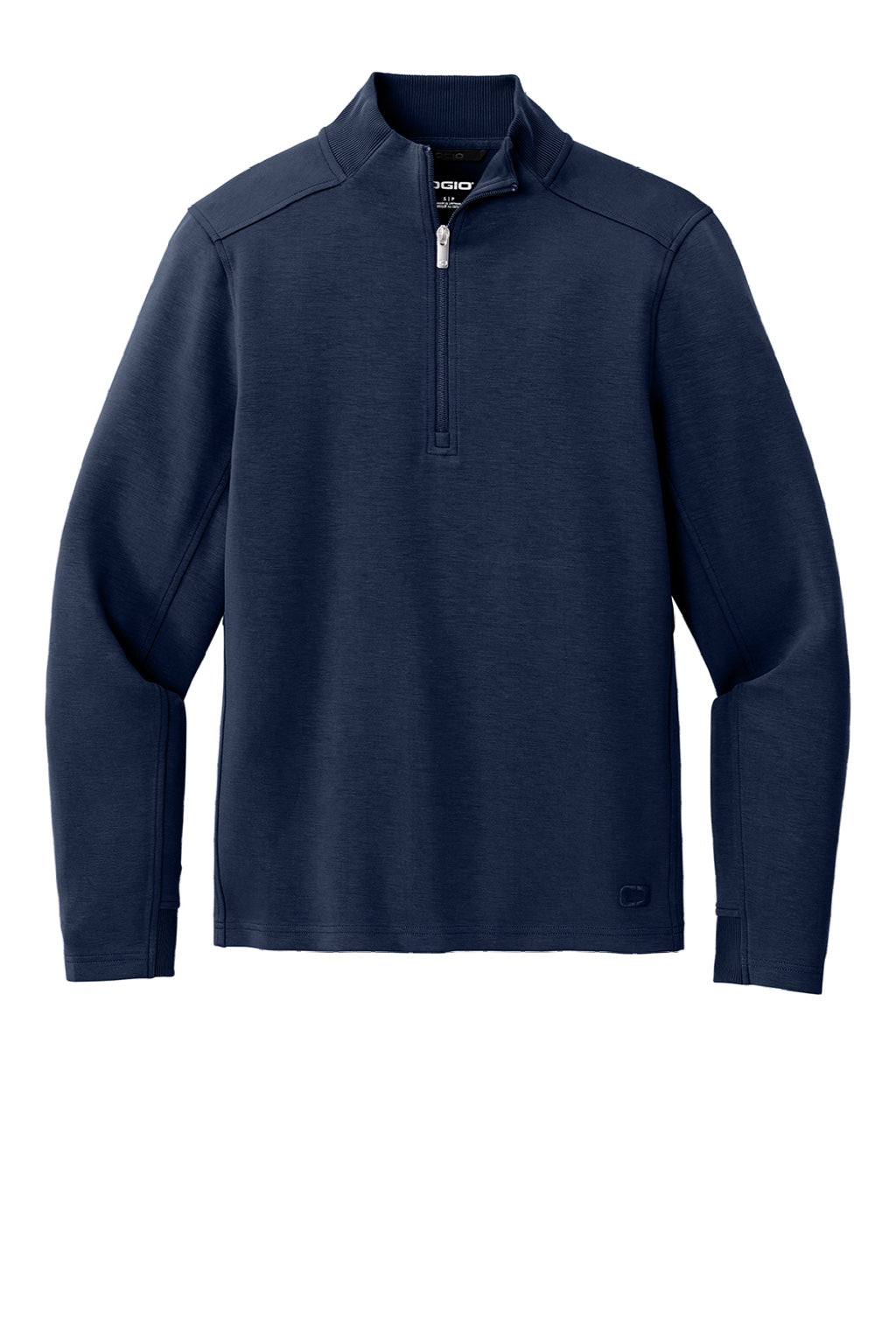 Ogio OG861 Mens Transcend 1/4 Zip Sweatshirt River Navy Blue Flat Front