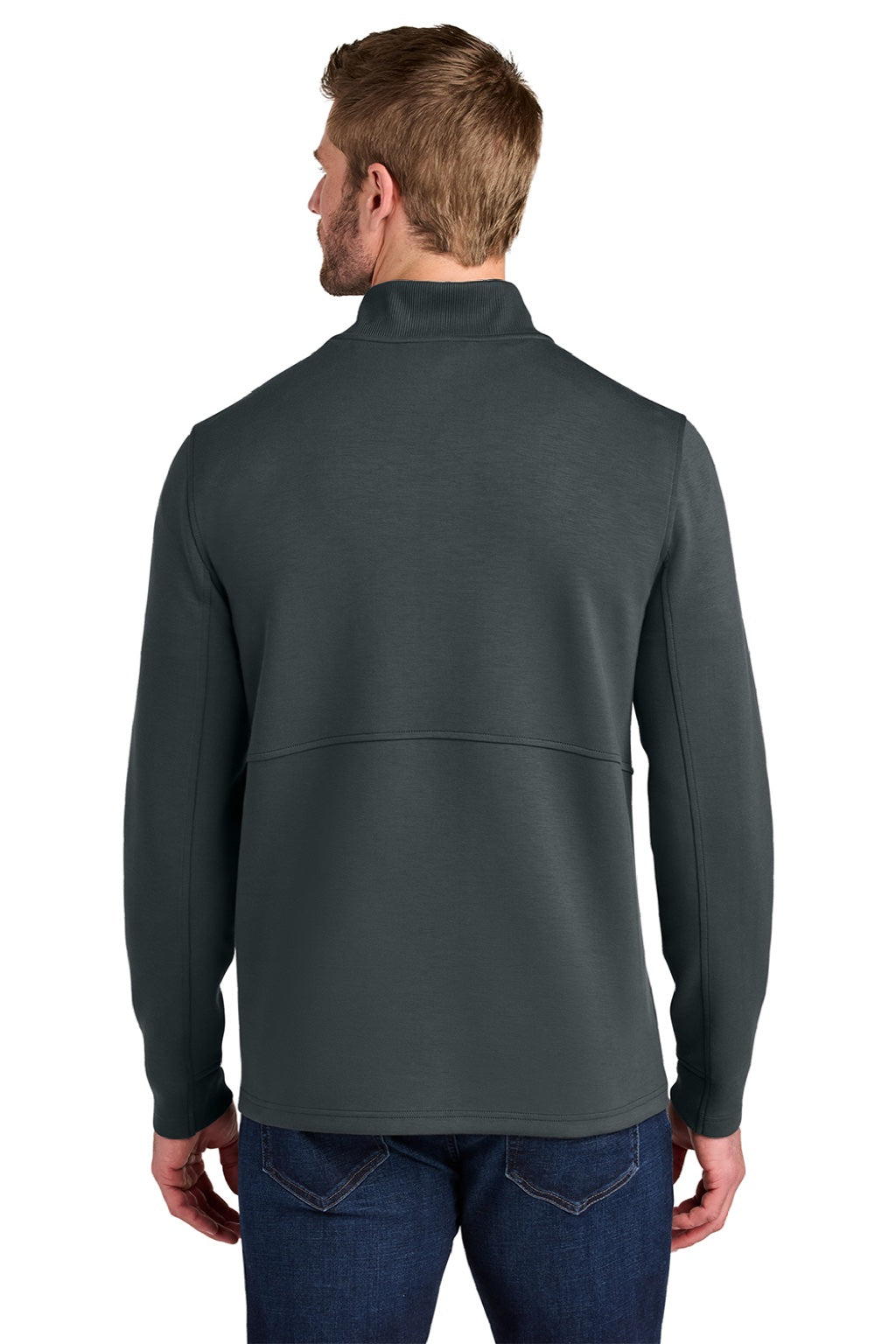 Ogio OG861 Mens Transcend 1/4 Zip Sweatshirt Tarmac Grey Model Back