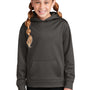 Sport-Tek Youth Sport-Wick Moisture Wicking Fleece Hooded Sweatshirt Hoodie w/ Pouch Pocket - Iron Grey