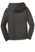 Sport-Tek YST244 Youth Sport-Wick Moisture Wicking Fleece Hooded Sweatshirt Hoodie w/ Pouch Pocket Iron Grey Flat Back
