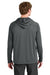 A4 A4N3409 Mens Performance Moisture Wicking Long Sleeve Hooded T-Shirt Hoodie Graphite Grey Model Back