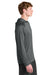A4 A4N3409 Mens Performance Moisture Wicking Long Sleeve Hooded T-Shirt Hoodie Graphite Grey Model Side