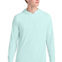 A4 Mens Performance Moisture Wicking Long Sleeve Hooded T-Shirt Hoodie - Pastel Blue