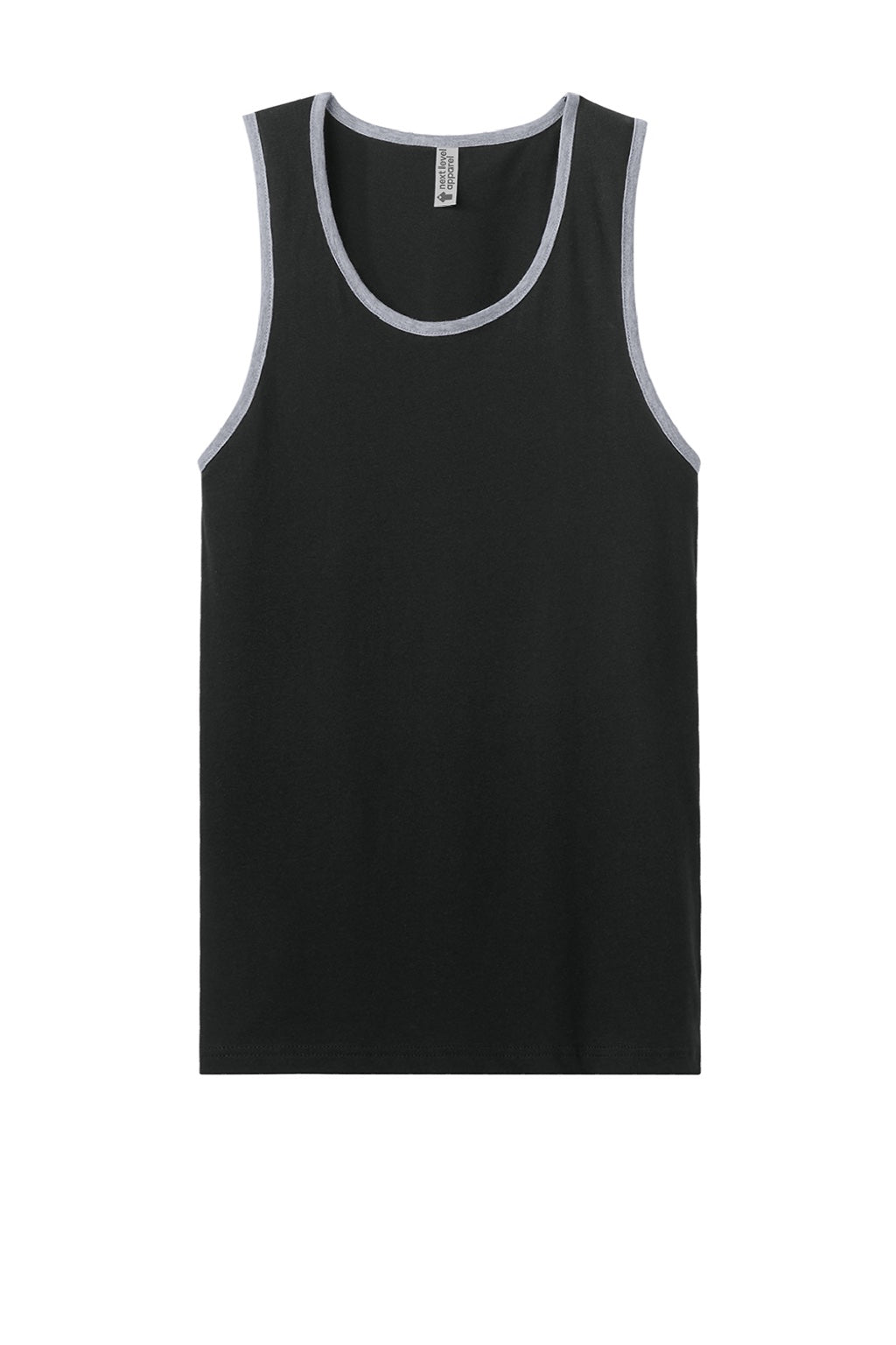 Next Level NL3633/3633 Mens Tank Top Black/Heather Grey Flat Front
