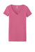 Next Level NL1540/1540 Womens Ideal Jersey Short Sleeve V-Neck T-Shirt Hot Pink Flat Front