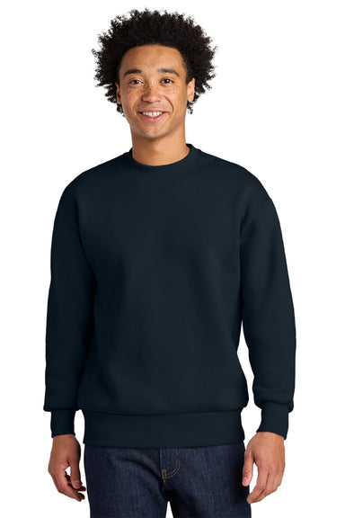 Next Level NL9007 Mens Crewneck Sweatshirt Midnight Navy Blue Model Front