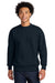 Next Level NL9007 Mens Crewneck Sweatshirt Midnight Navy Blue Model Front