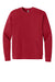 Next Level 9001 Mens Fleece Crewneck Sweatshirt w/ Pouch Pocket Red Flat Front