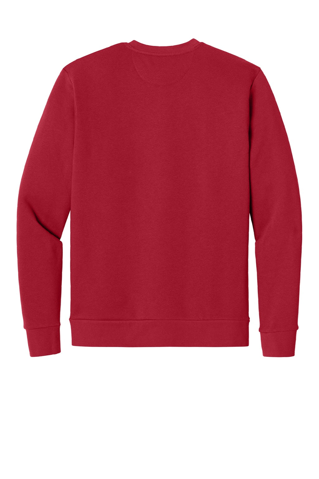 Next Level 9001 Mens Fleece Crewneck Sweatshirt w/ Pouch Pocket Red Flat Back