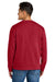 Next Level 9001 Mens Fleece Crewneck Sweatshirt w/ Pouch Pocket Red Model Back