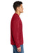 Next Level 9001 Mens Fleece Crewneck Sweatshirt w/ Pouch Pocket Red Model Side