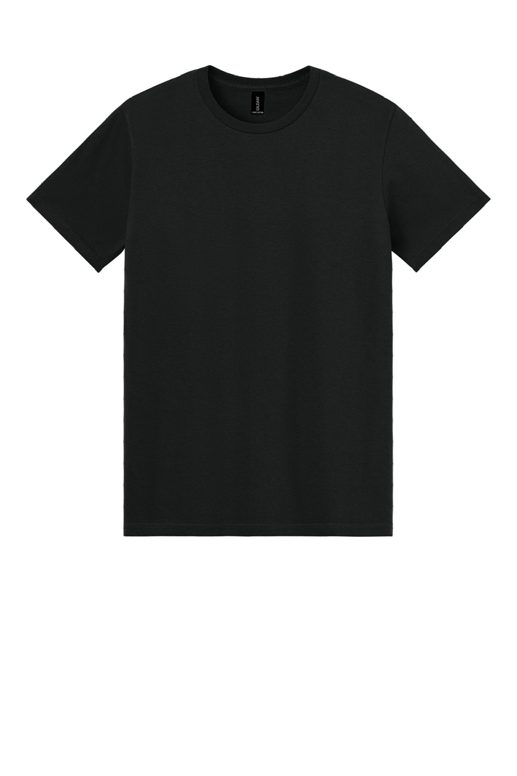 Gildan 3000 Mens Short Sleeve Crewneck T-Shirt Black Flat Front