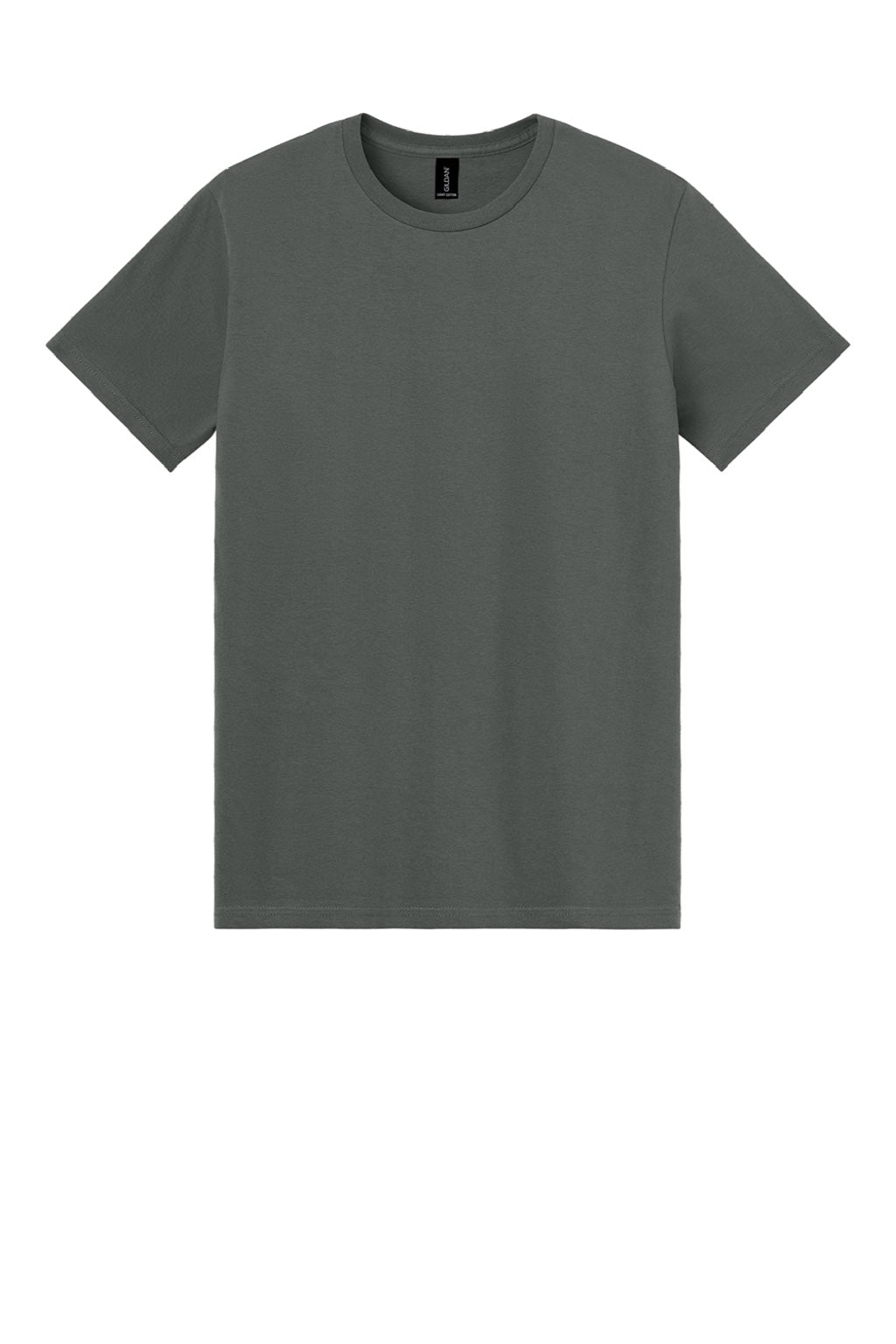 Gildan 3000 Mens Short Sleeve Crewneck T-Shirt Charcoal Grey Flat Front