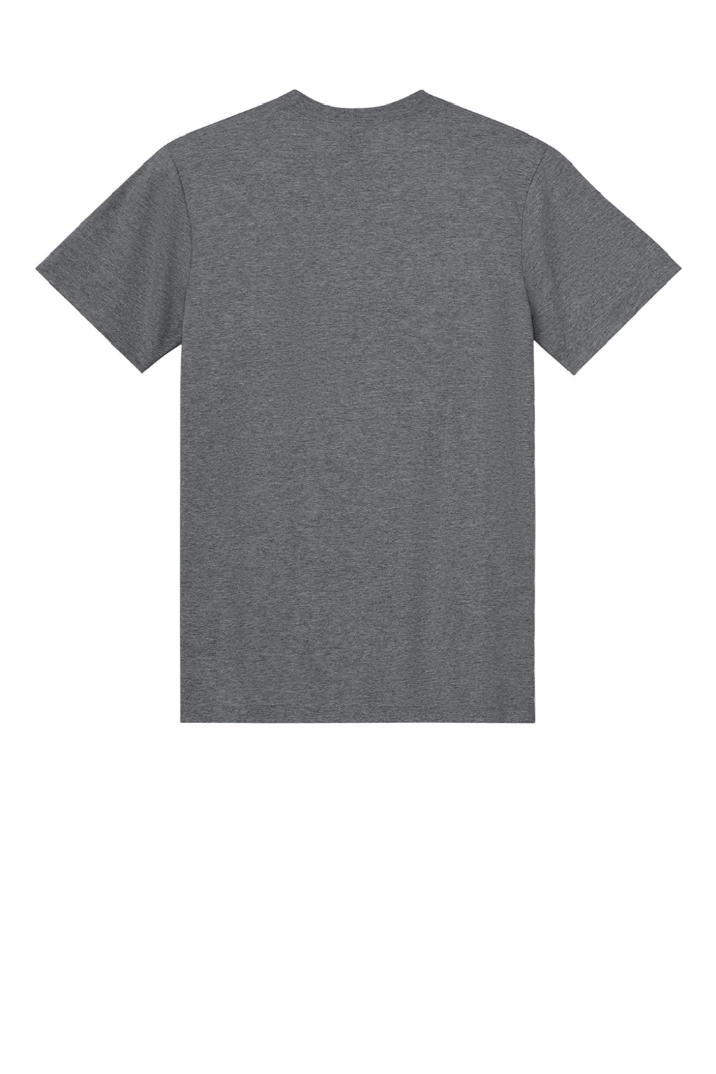 Gildan 3000 Mens Short Sleeve Crewneck T-Shirt Heather Graphite Grey Flat Back
