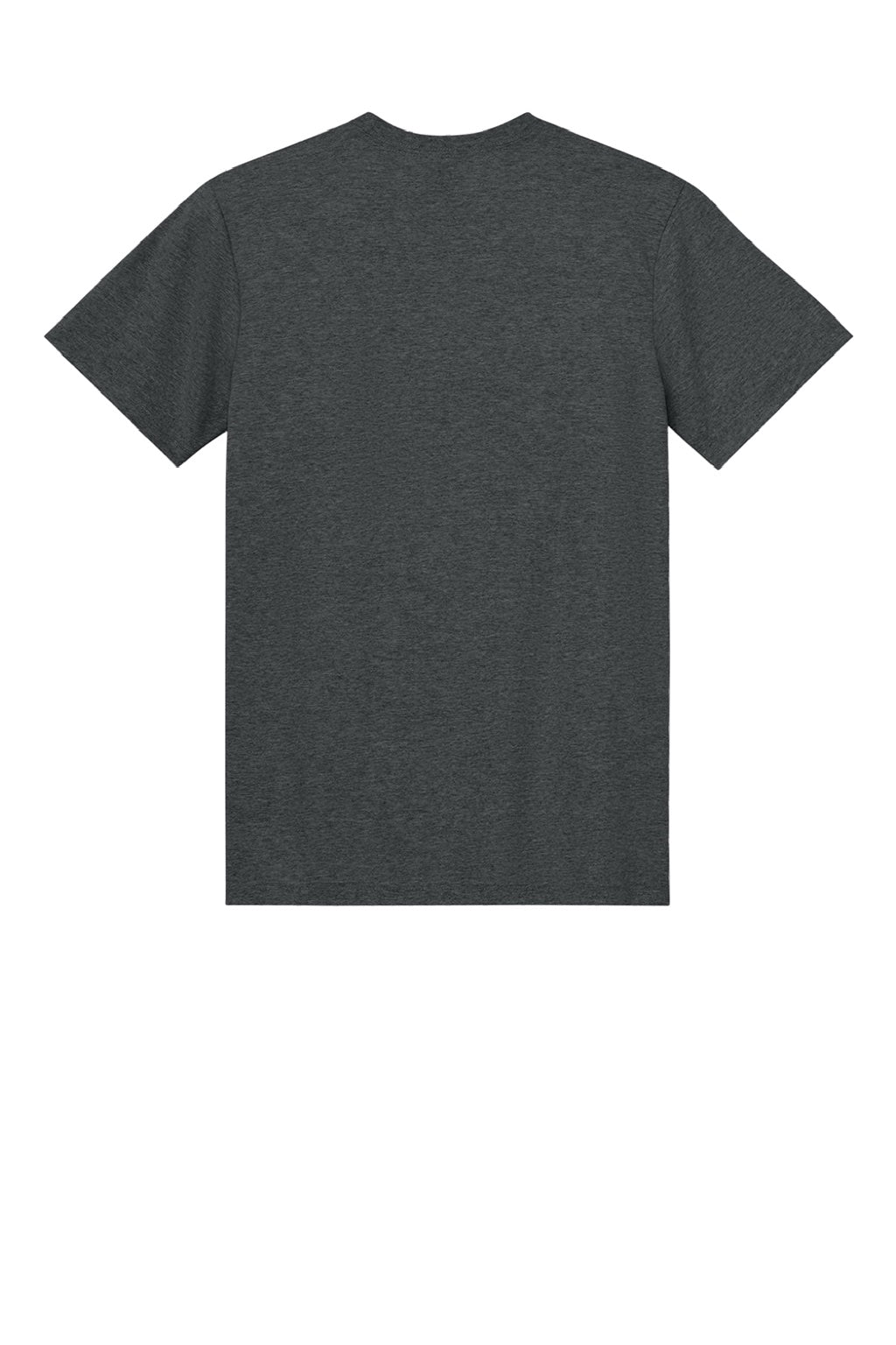 Gildan 3000 Mens Short Sleeve Crewneck T-Shirt Heather Dark Grey Flat Back
