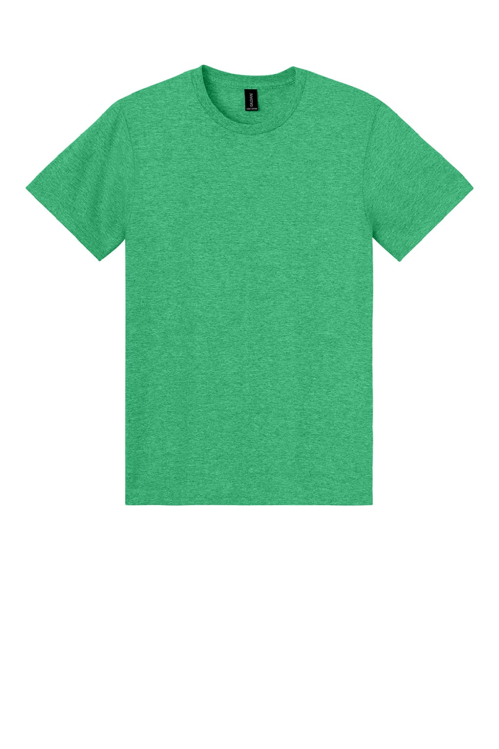 Gildan 3000 Mens Short Sleeve Crewneck T-Shirt Heather Irish Green Flat Front
