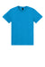 Gildan 3000 Mens Short Sleeve Crewneck T-Shirt Heather Sapphire Blue Flat Front