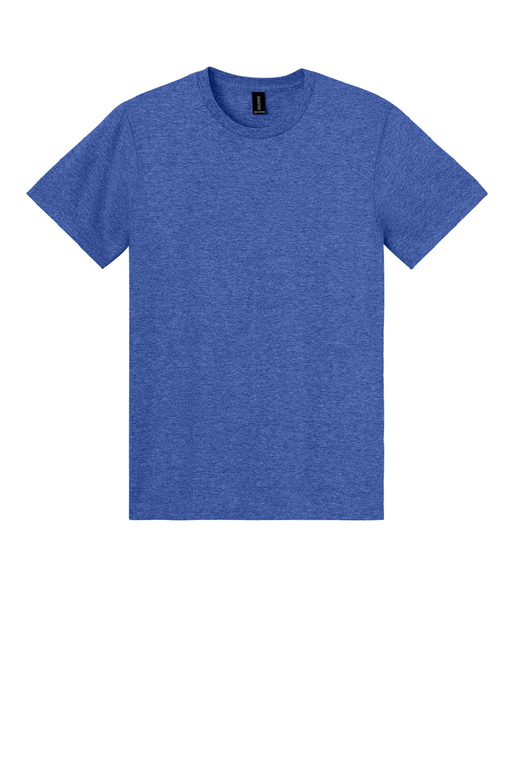 Gildan 3000 Mens Short Sleeve Crewneck T-Shirt Heather Royal Blue Flat Front