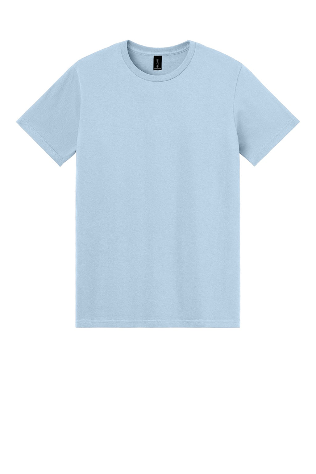 Gildan 3000 Mens Short Sleeve Crewneck T-Shirt Light Blue Flat Front