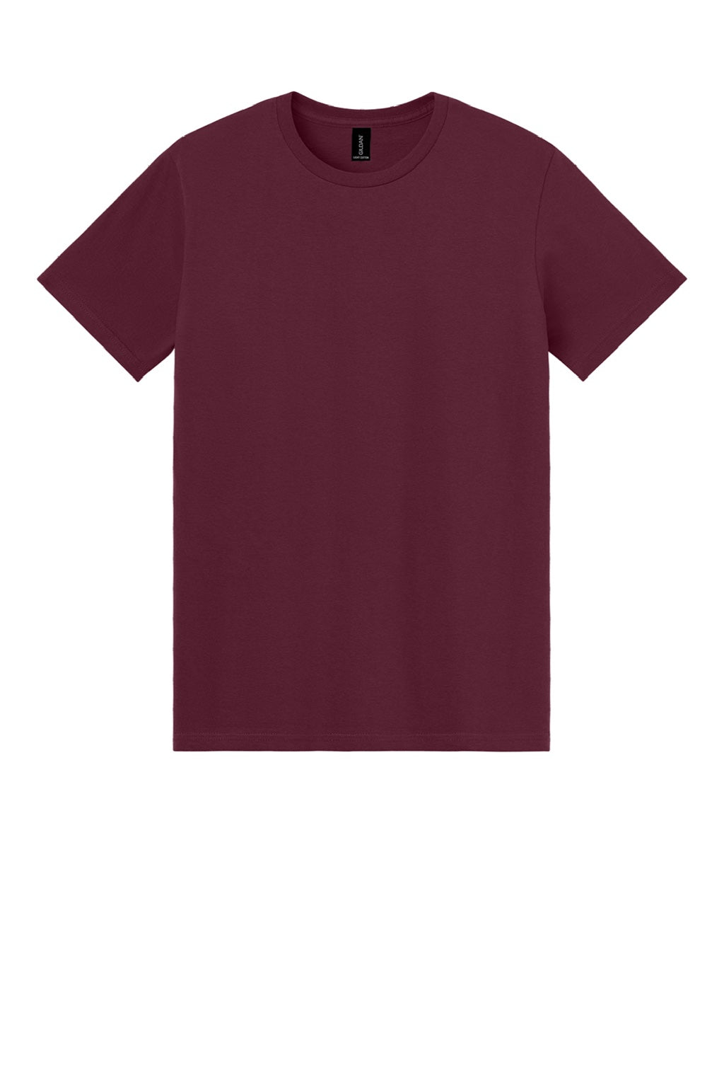 Gildan 3000 Mens Short Sleeve Crewneck T-Shirt Maroon Flat Front