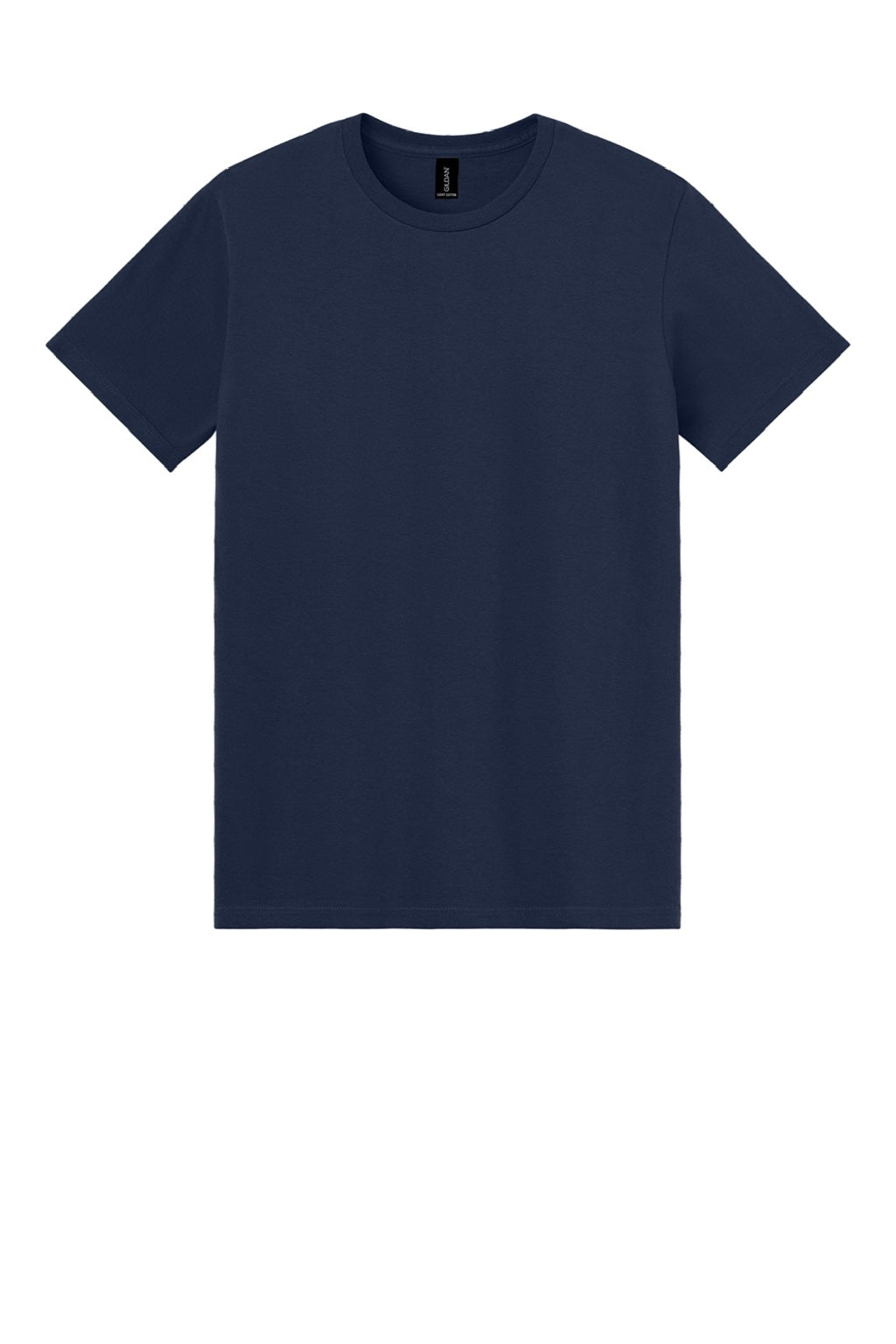 Gildan 3000 Mens Short Sleeve Crewneck T-Shirt Navy Blue Flat Front