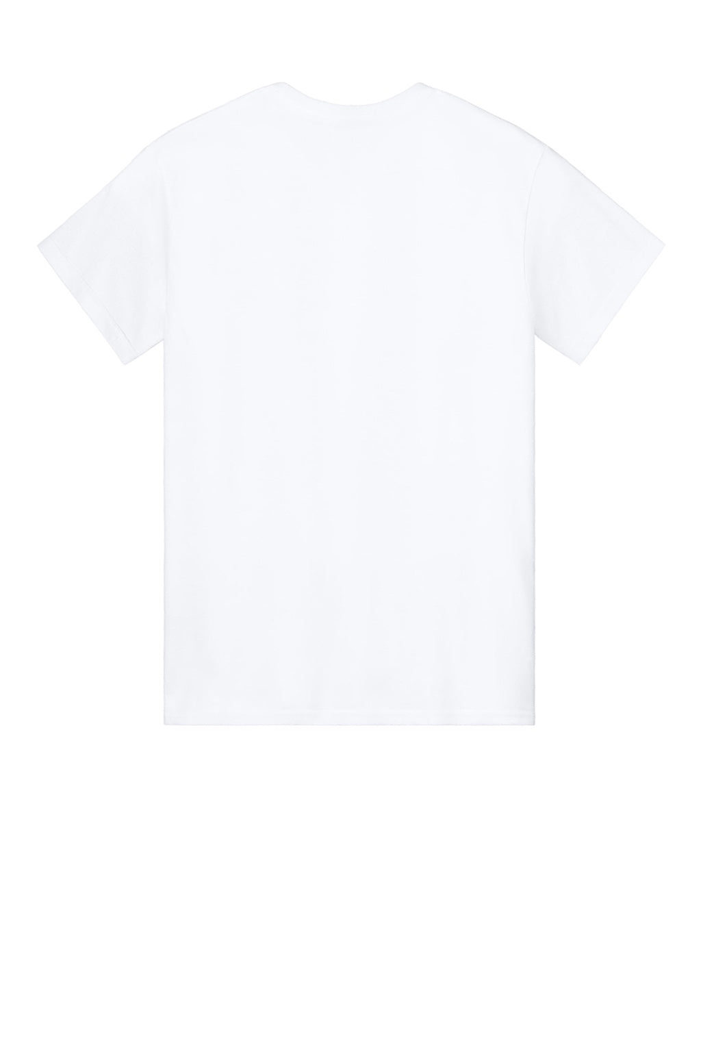 Gildan 3000 Mens Short Sleeve Crewneck T-Shirt White Flat Back