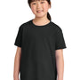 Gildan Youth Softstyle CVC Short Sleeve Crewneck T-Shirt - Pitch Black Mist - NEW