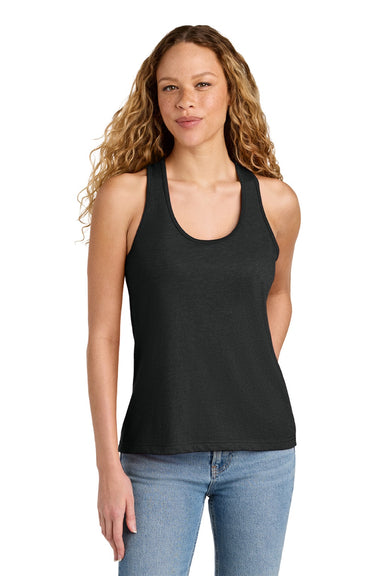 Gildan 64220LCVC Womens Softstyle CVC Racerback Tank Top Pitch Black Mist Model Front