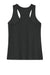Gildan 64220LCVC Womens Softstyle CVC Racerback Tank Top Pitch Black Mist Flat Back