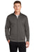 Sport-Tek ST241 Mens Sport-Wick Moisture Wicking Fleece Full Zip Sweatshirt w/ Pockets Iron Grey Model Front