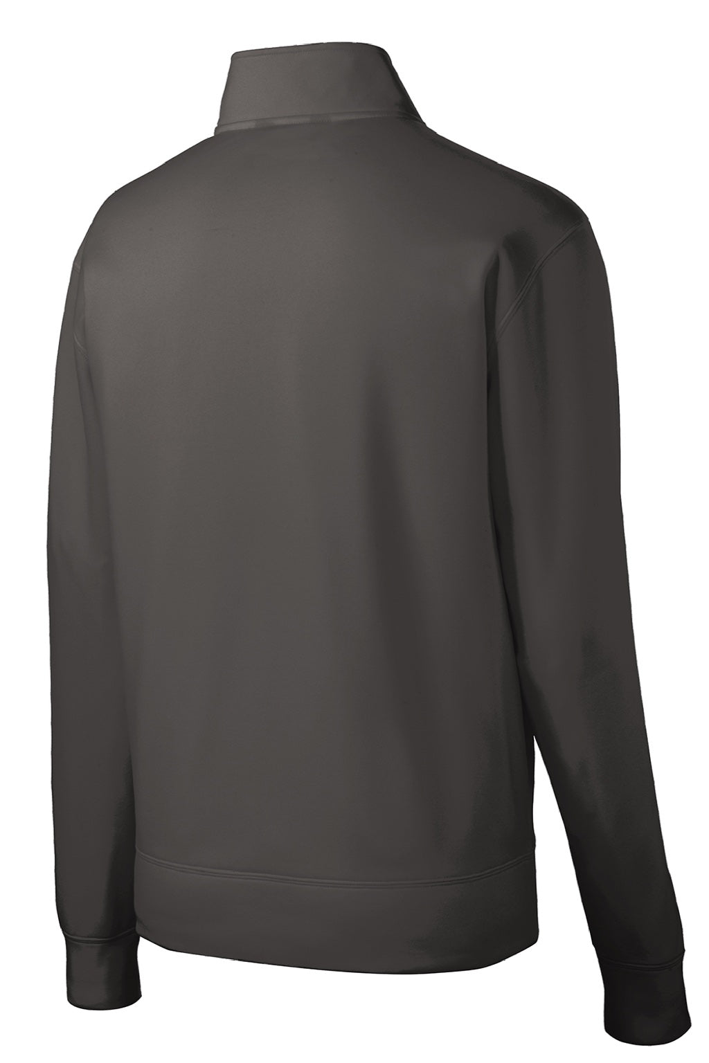 Sport-Tek ST241 Mens Sport-Wick Moisture Wicking Fleece Full Zip Sweatshirt w/ Pockets Iron Grey Flat Back
