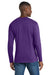 Port & Company PC450LS Mens Fan Favorite Long Sleeve Crewneck T-Shirt Team Purple Model Back