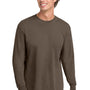 Comfort Colors Mens Long Sleeve Crewneck T-Shirt - Espresso Brown